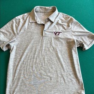 Gray Virginia Tech Golf Polo